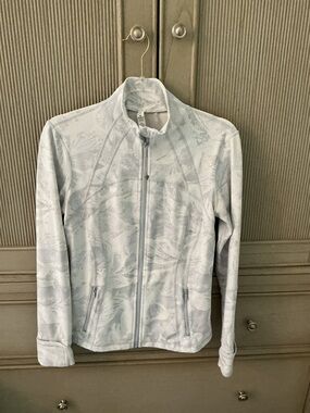 lululemon athletica Light Gray/White Full-Zip Jacket